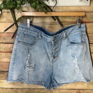 Button Fly Denim Jeans Shorts Women’s Size 12